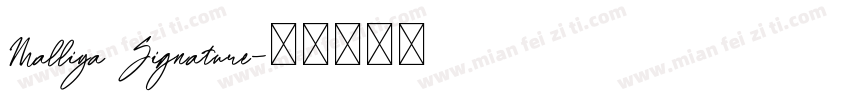 Malliya Signature字体转换
